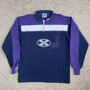 Scotland Rugby Shirt Mens XXL Heavy Cotton Barbarian Jersey Long Sleeve Polo